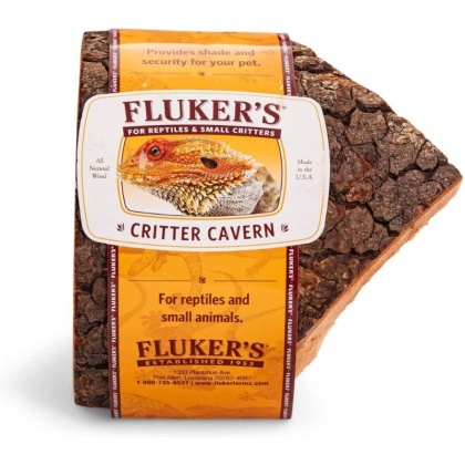 Flukers Critter Cavern Corner Half-Log Small