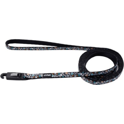 Li\'L Pals Reflective Leash - Teal and Orange Paws