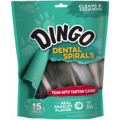 Dingo Dental Spirals Fresh Breath Dog Treats