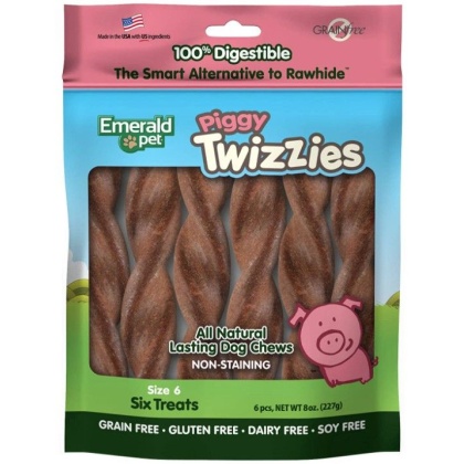 Emerald Pet Piggy Twizzies Natural Dog Chews