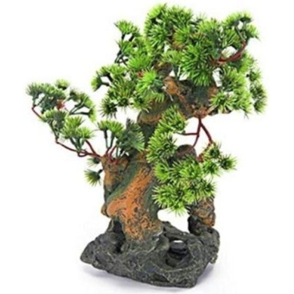 Penn Plax Bonsai Tree on Rocks Aquarium Ornament