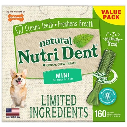 Nylabone Natural Nutri Dent Fresh Breath Dental Chews - Limited Ingredients