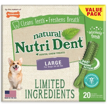 Nylabone Natural Nutri Dent Fresh Breath Dental Chews - Limited Ingredients