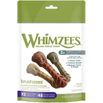 Whimzees Brushzees Dental Treats - X-Small