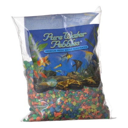 Pure Water Pebbles Aquarium Gravel - Neon Rainbow