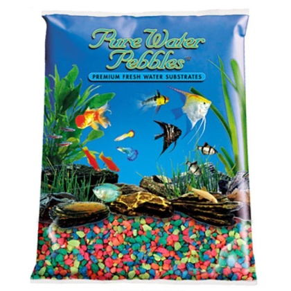 Pure Water Pebbles Aquarium Gravel - Neon Rainbow