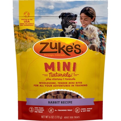 Zukes Mini Naturals Dog Treat - Wild Rabbit Recipe