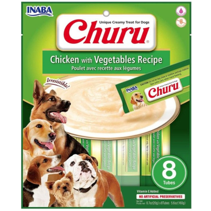 Inaba Churu Chicken with Vegetables Recipe Creamy Dog Treat