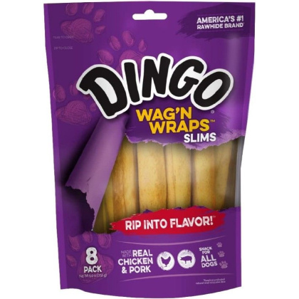 Dingo Wag\'n Wraps Chicken & Rawhide Chews (No China Sourced Ingredients)